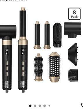 8-Piece Black and Gold Hot Air Styler Set
Brand new in box. Factory sealed.